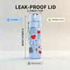 1PC Medical Tool Repeat Pattern 750ml Color Plastic Sports Water Bottle Leakproof Flip Straw Lid Suitable for Sports Office Home Use