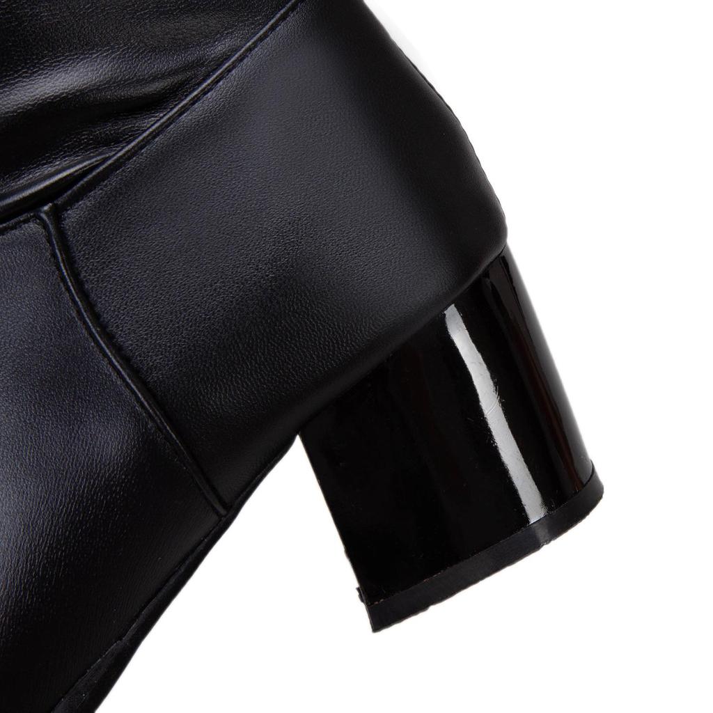 Женские сапоги на высоком каблуке с универсальным темпераментом и толстым каблуком.. Новые осенне-зимние сапоги оверсайз.