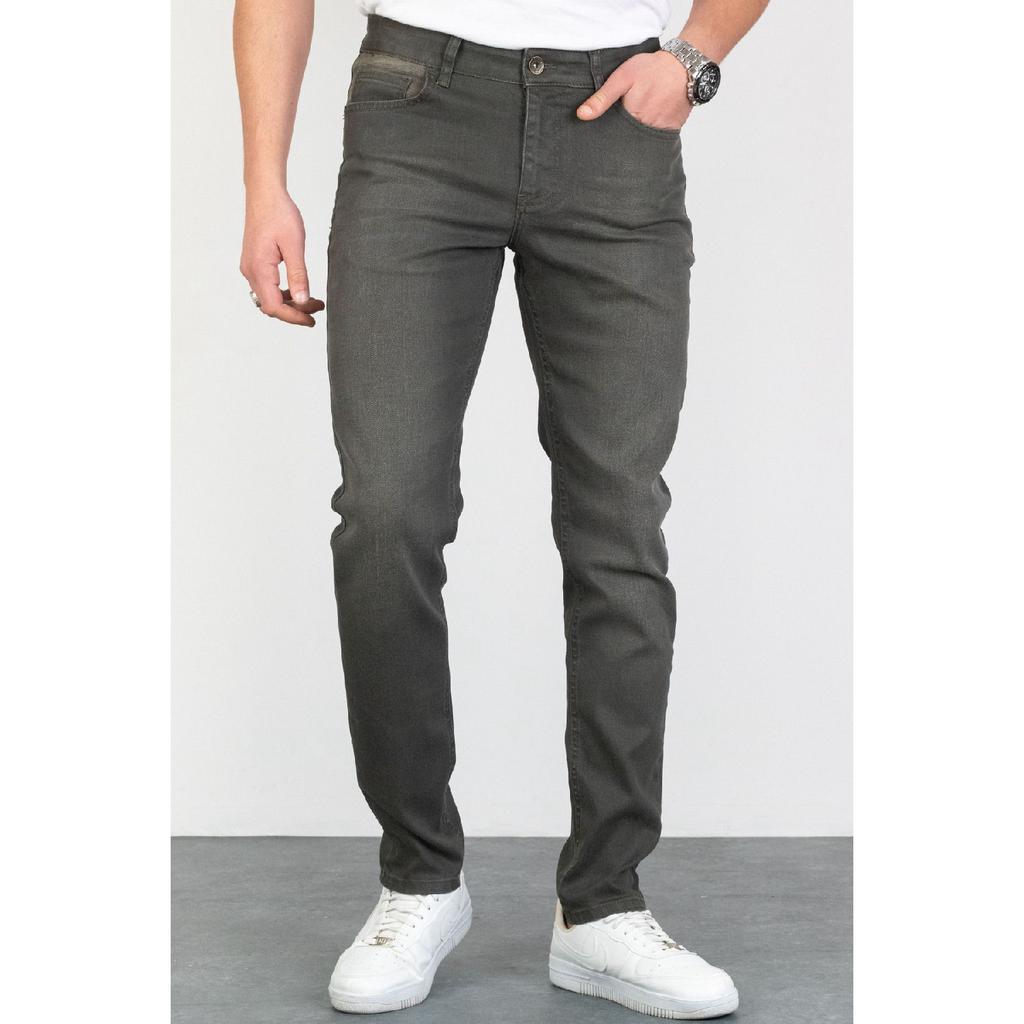 Мужские бежевые облегающие джинсы из гибкой лайкры Джинсы Hlthe001966