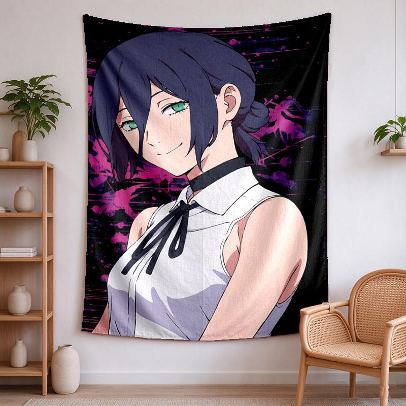 Chainsaw Man Tapestry wall decor—perfect for bedrooms living rooms and dorm rooms Easy to install it enhances your space and creates a warm comfortab