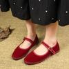 Shoes for Women 2024 Hot Sale Buckle Strap Women's Flats Plus Size Casual Flats Women Round Toe Shallow Soft Bottom Ladies Shoes