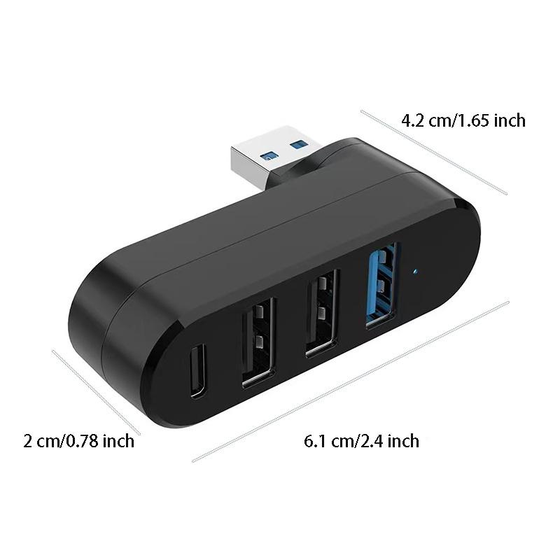 180° Поворотный USB 3.0 ХАБ Читатель USB-накопителей Кабель для передачи данных Разветвитель Удлинитель Адаптер USB 2.0 Type C/USB C Конвертер для ПК Компьютера