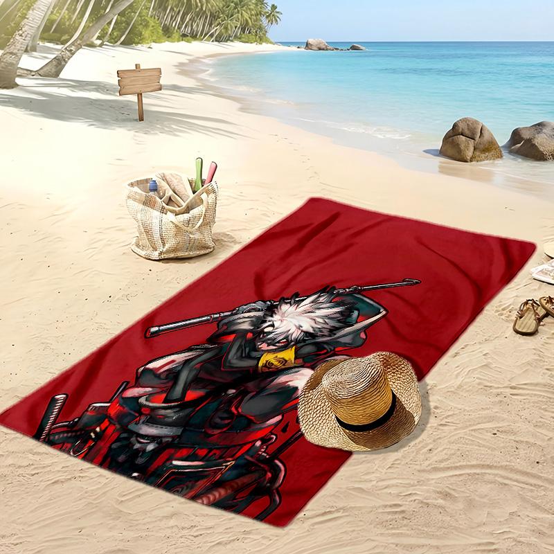 Gachiakuta Printed Quick Dry Beach Towel Super Absorbent Soft Lightweight Bath Towel for Pool Summer Travel