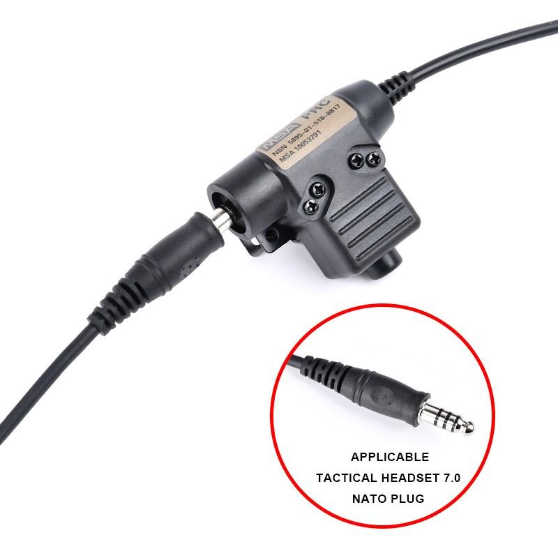 Military U94 PTT Baofeng Tacical Headset PTT for Earmor Comtact Headphone Hunting Headset U94PTT Fit Kenwood Motorola Plug