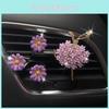 Stylish Daisy Flower Rhinestone Car Air Vent Perfume Clip Interior Decoration White/pink/purple/green