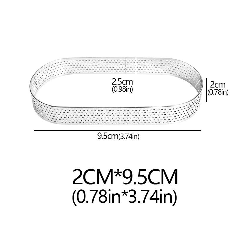 Steel Perforated Muffin RingsCake Mold Heat-Resistant Perforated Cake Mousse Mold Cookies Cutter Pastry Quiche Mold
