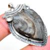 Natural Desert Rose Druzy, Topaz Gemstone 925 Sterling Silver Pendant 1.97" n3P28