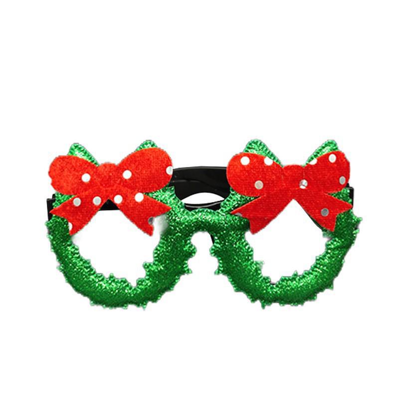 Рождественские мультяшные очки — подарки для взрослых и детей с изображением Санты, снеговика и рогов оленя