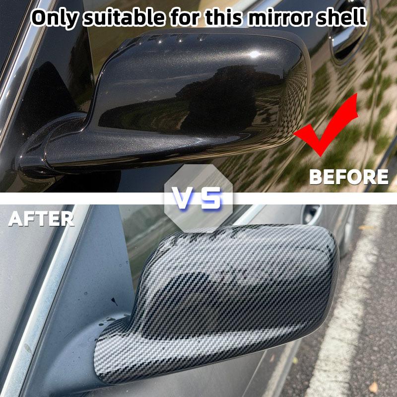 Rearview Mirror Cover Cap Carbon Fiber / Black For BMW 7 Series E65 E66 2001-2008 E67 2002-2008 For E46 Coupe
