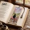 Dialogue with Past Bookmark DIY Stitch Kit for Adults Beginners, Seasonal Cat Handmade Embroidery Kit, Gifts Lovers, Readers Warm Atmosphere