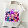 Animation Cartoon Printing Student Daily Versatile Shoulder Bag Large Capacity Portable Canvas Bag