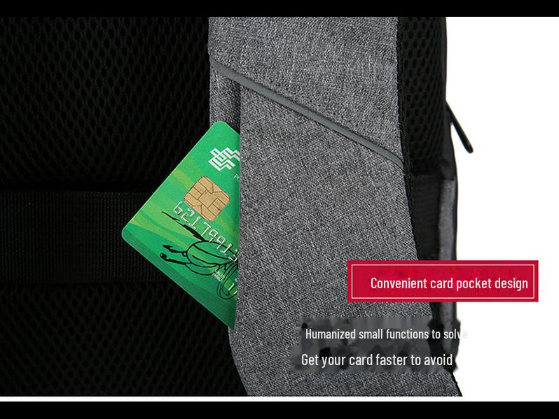 Мужской многофункциональный деловой рюкзак для ноутбука с USB-портом для зарядки