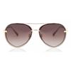 DIFF Lenox Gold With Sea Turtle Tortoise Tips+brown Gradient Lens Unisex Sunglasses