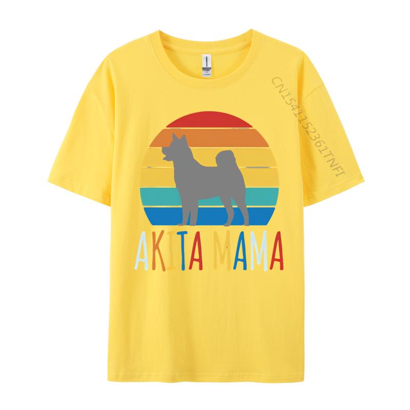 Akita Mommy Mama Dog Cute Akita Tshirt Black Cotton Tops T Shirt Funny Comics T Shirt Graphic Cotton Tees Clothing