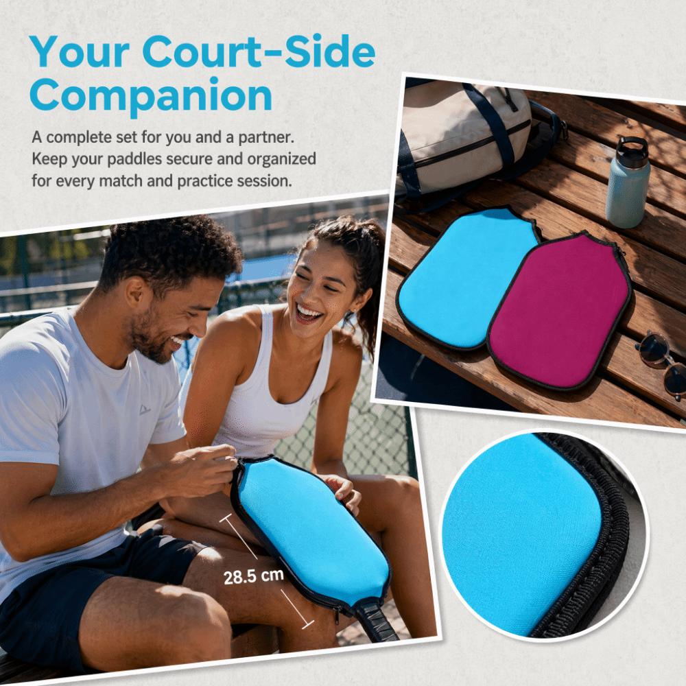 2PCS Lightweight Pickleball Paddle Case Soft Pickleball Paddle Sleeve For Pickleball