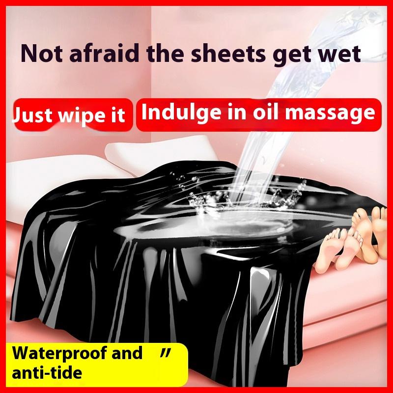 Настоящая водонепроницаемая ПВХ простыня для взрослых, покрывало для кровати для парных игр, плоская простыня, накидка для масляного СПА, двуспальная, односпальная, размера «квин», покрывало