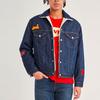 Levis SS23 Двусторонняя однобортная джинсовая куртка с воротником унисекс синяя A5045-0000
