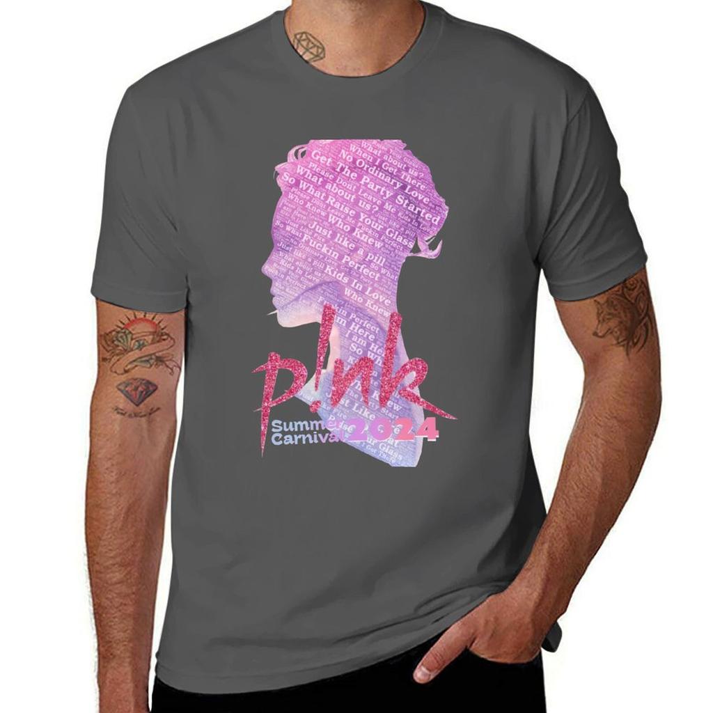 Unique Pink Concert T Shirt TShirt Big And Tall Loose Fit TShirt