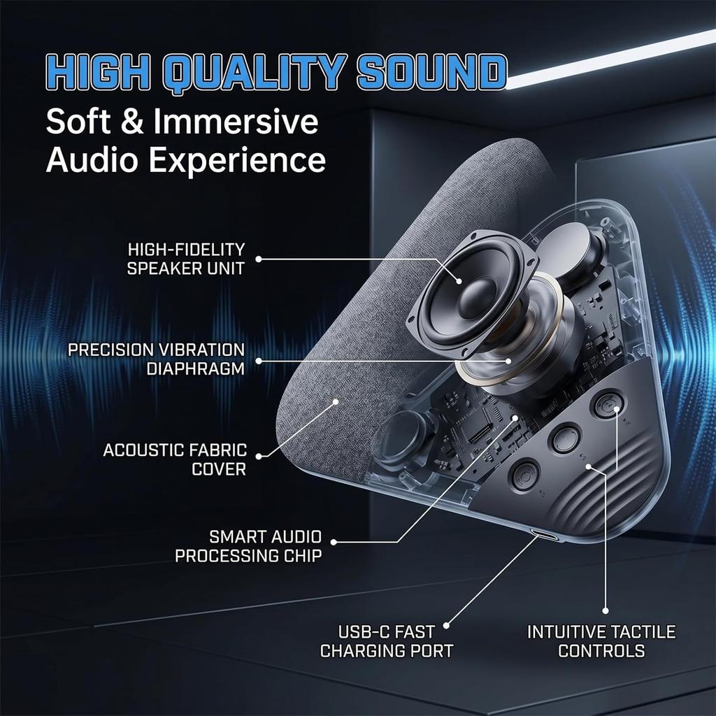 Подушка-динамик Bluetooth, Мини-подушка-динамик с белым шумом и таймером, Портативная подушка-динамик со стереобасами, Беспроводная подушка-динамик для сна