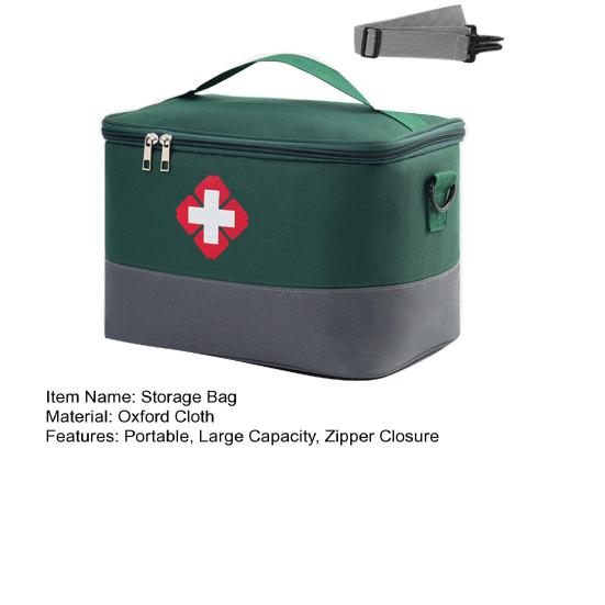 Сумка-органайзер для хранения таблеток с ручкой, большой вместимости, застежка-молния, водонепроницаемый дизайн