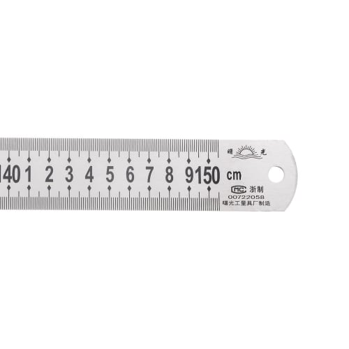 uxcell Stainless Steel Ruler, Straight Edge Measuring Tool for Woodworking, Painting, and Crafts, 1.5m Long X 1.2mm Thick X 38mm Wide, Silver Tone