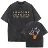 Рок-группа Imagine Dragons Тур Loom World Tour 2025 Стиранная винтажная футболка Мужская Женская Готическая оверсайз футболка Повседневная одежда