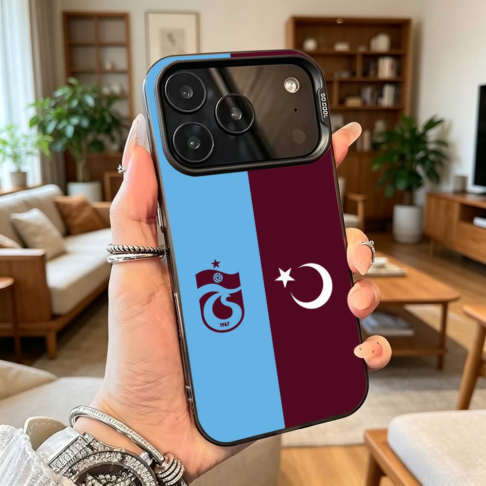 Чехол для телефона T-Trabzonspor для iPhone 17,16,15,14,13,12,11 Plus,Pro Max,XS,Цветной Посеребренный Внутренний Чехол