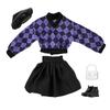5 Styles For 30Cm Doll Fashionable Plaid Clothes Outfit Dress Skirt Hat Bag Set Accessories Christmas Birthday Toy For Girls