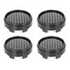 Uxcell Универсальные колпаки центрального отверстия колеса и шины, Внешний диаметр 66 мм, 6 зажимов, Узор из углеродного волокна, Ярко-черный, 4 шт.