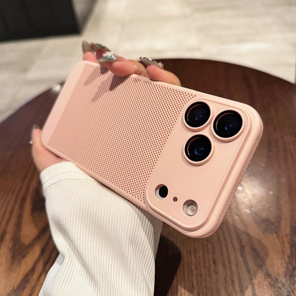Металлический стиль Теплоотвод Подходит для iPhone17PROMAX Чувствительный к коже Чехол для мобильного телефона Яблоко 16 Пленочка для объектива Жесткий Защитный чехол от падения