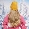 Blonde Unicorn Hat Wigs Cap with Hair Ombre Brown Blonde Color Connect Synthetic Hair Extensions Women Daily Party High Temperature