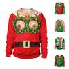 Women And Men Funny Christmas Print Tops Fashion Warm Long-sleeved Sweatshirt Casual Pullover Blouse