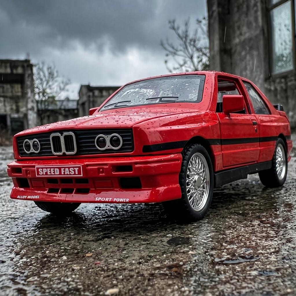 1:32 BMW M3 E30 Раллийный Спортивный Седан Сплав Металл Литье под Давлением Модель Автомобиля Настольный Дисплей Украшение Высокая Симуляция Миниатюрный Транспорт Подарок