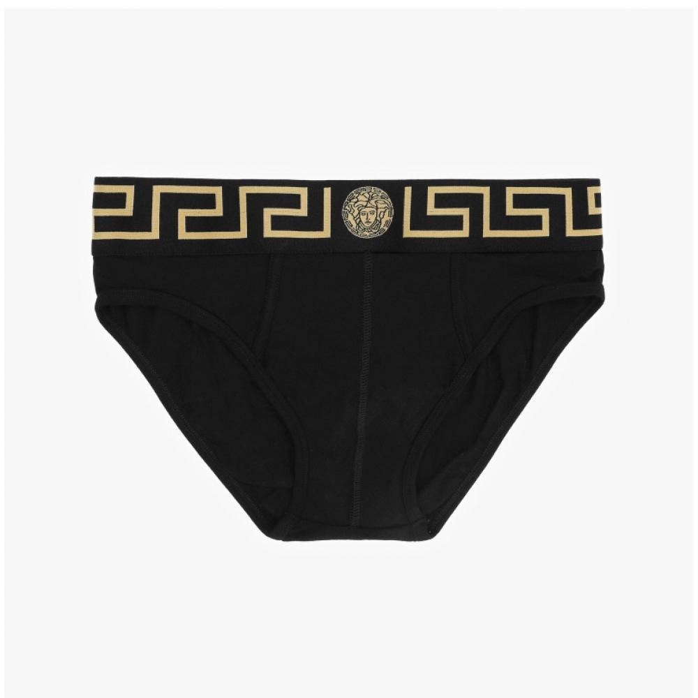 Versace Au10027 1a10011 A80g Греческий узор Короткие мужские трусы S