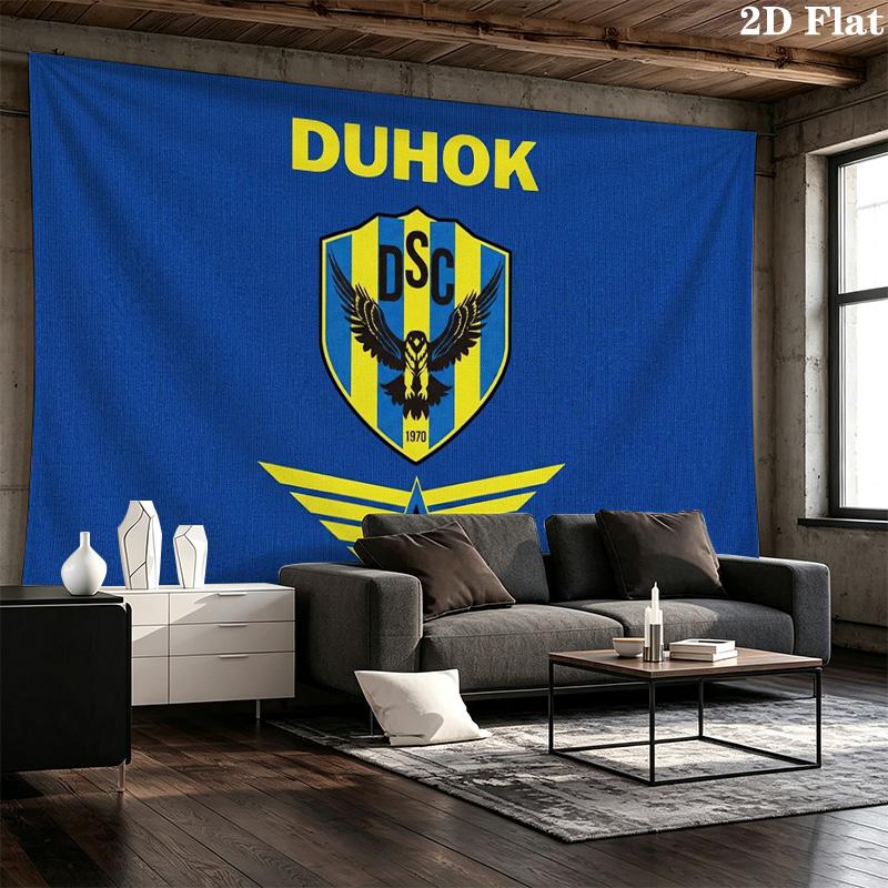 DUHOK SC Logo Wall Tapestry Aesthetic Wall Hanging Printed Fabric Blanket Decorative Tapestries for Bedroom Living Room Home Decor