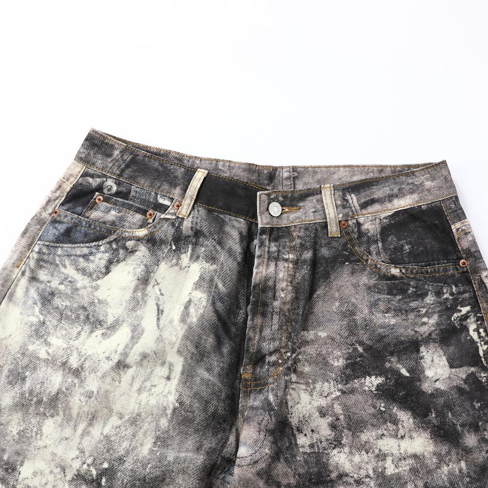 Новые мешковатые джинсы с 3D-принтом в виде цепочки для мужчин и женщин, повседневные мешковатые прямые джинсовые брюки, широкие джинсы Y2K