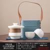 Portable outdoor travel tea set Yutu Kuaike one pot three cups Kung Fu tea set Mid-Autumn Festival business gift