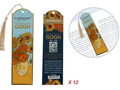 Zestaw 12 Zakładek Do Książki Van Gogh Słoneczniki Prezent Dla Czytelnika