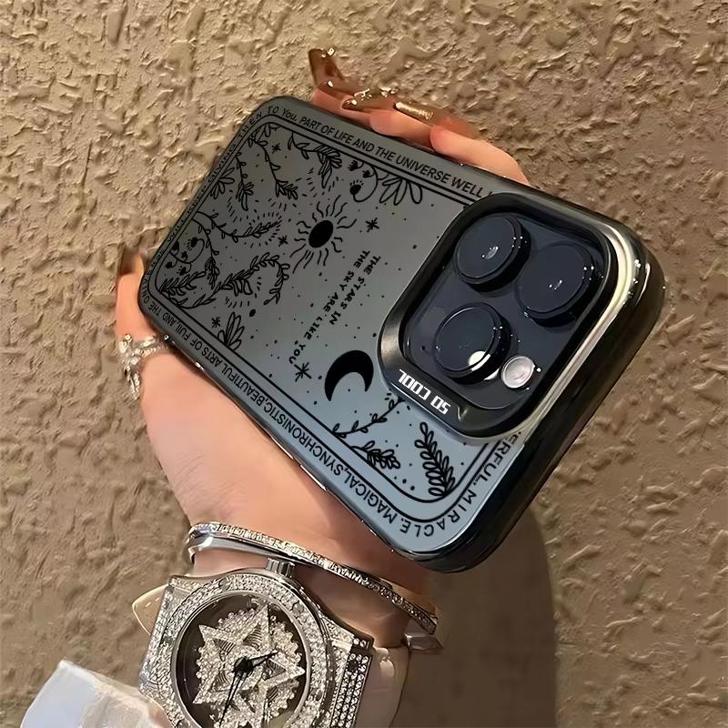 Чехол для телефона 'Свежая Луна и Звезда' для iPhone 17 16 Pro Max 15 14 13 12 11 Pro Max Mini SE XS XR, противоударный, с матовой задней крышкой