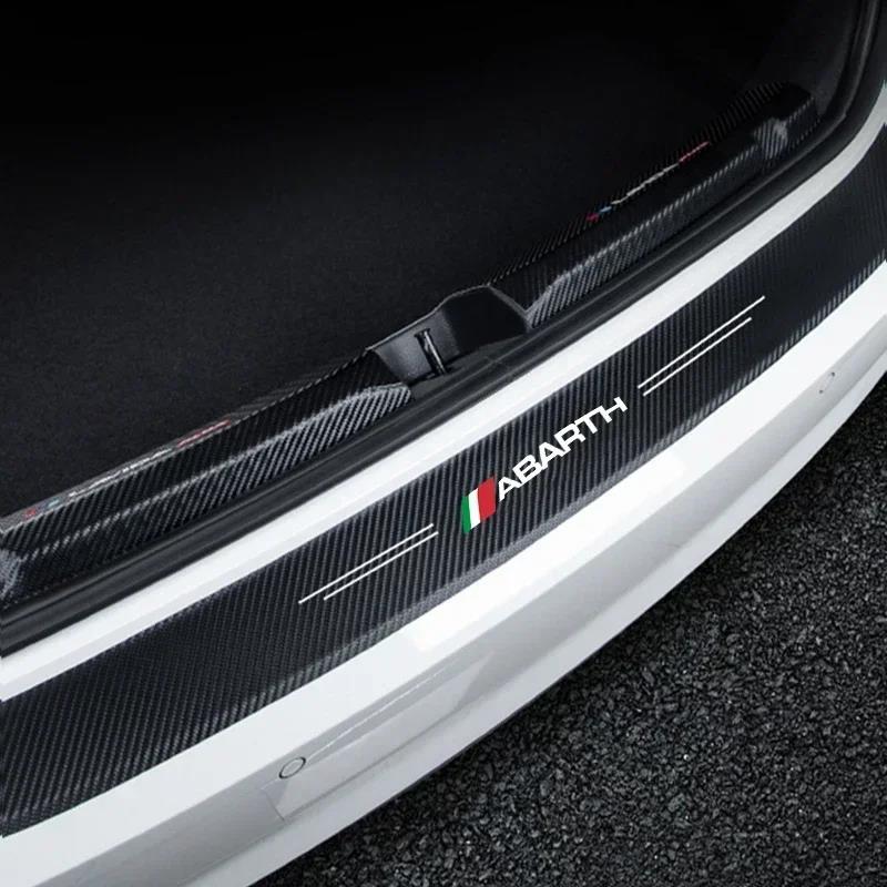 4/5pcs Car Door Entry Protector Sticker Suitable for Abarth 500 595 124 Spider Sill Plate Anti Scratch Styling Accessory Interior Mirrors 6
