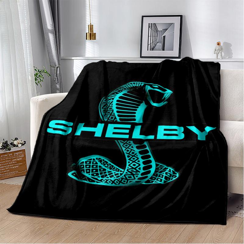 3D Mustang Racing Car Sign GTR Soft Plush Blanket,Flannel Blanket Throw Blanket for Living Room Bedroom Bed Sofa Cover Gift