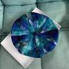 Tie Dye Harajuku Японская градиентная сетка Осень-зима Восьмиугольная шляпа Модная шерстяная шляпа художника газетчика Негабаритный берет в форме облака Клубный стиль
