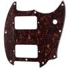 Musiclily Pro 9-Hole HH Mustang Pickguard for 2-Humbucker Squier Bullet Mustang Style Electric Guitars, Red Tortoise Shell (4 Picks)