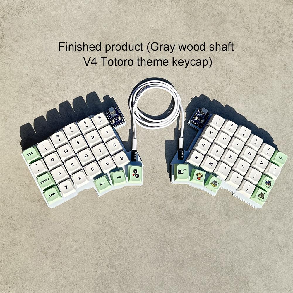 Проводная раздельная клавиатура Silakka54 с поддержкой горячей замены клавиш, совместимостью с QMK/VIAL, эргономичным дизайном для левшей и правшей, а также настраиваемой клавиатурой RP2040zero.