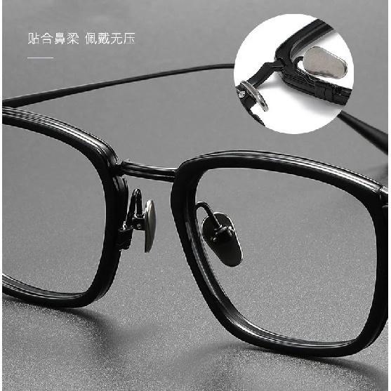 Top Quality Handmade Acetate Titanium Glasses Frames Men Women Luxury Transparent Square Eyeglass Frame Business Eyewear