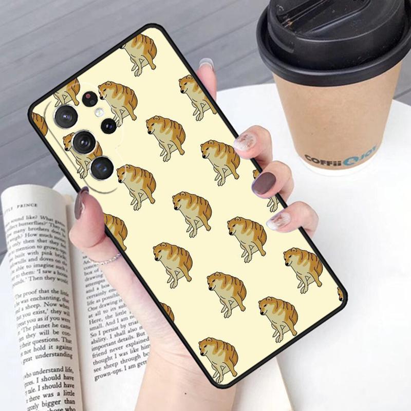 Чехол для телефона с мемом Doge Dog Cheems Для Samsung Galaxy S24 S25 Ultra S21 S22 Ultra S10E Note 10 Plus Note 20 FE S23