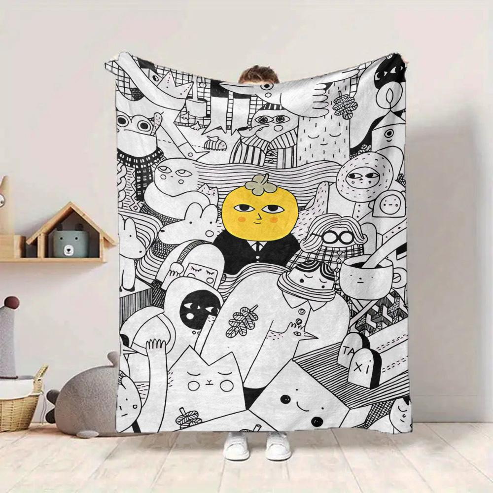 1pc Lemon Head Blanket Warm, Cozy, And Soft, Suitable for Sofas, Beds, Cars, And Office Use.Perfect for Camping And Travel, Making It a Great Gift for