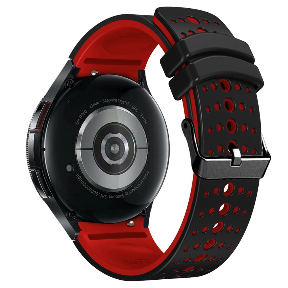 Силиконовый ремешок для Samsung Galaxy Watch7 44мм 40мм/Watch FE 40мм/Watch6 44мм 40мм, много отверстий, двухцветный ремешок для часов