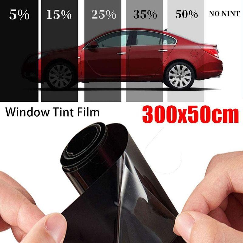 VLT 1%-50% Black Car Window Tint Film Glass Sticker Windshield Sun Shade Window Tinting Solar UV Protection Foils Sticker Films