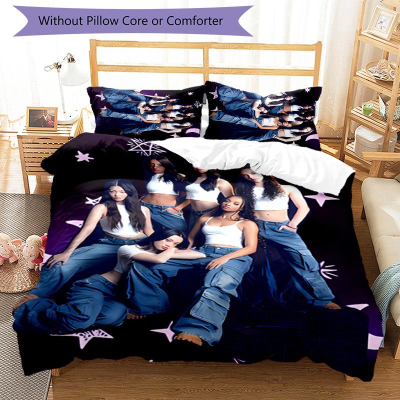 3pcs Kpop1 pattern bedding set duvet cover set includes duvet cover &pillowcases, perfect all season bedroom decoration & gift